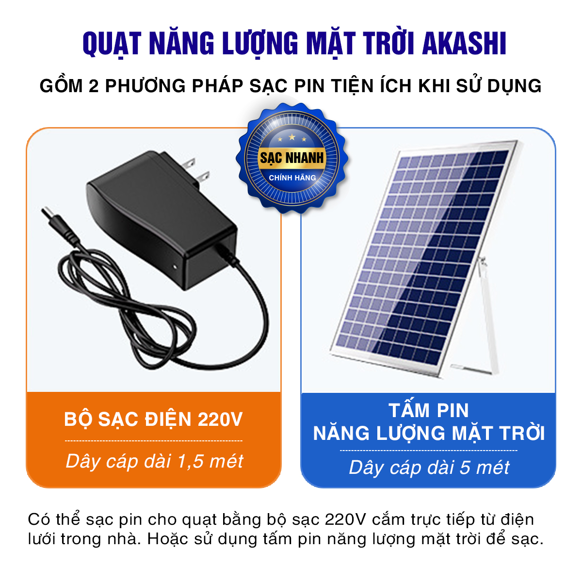 Quạt năng lượng mặt trời 4 - Pin công nghệ chống trai 28.000mAh(10 - 20h), Quạt 22V Tubo siêu khỏe